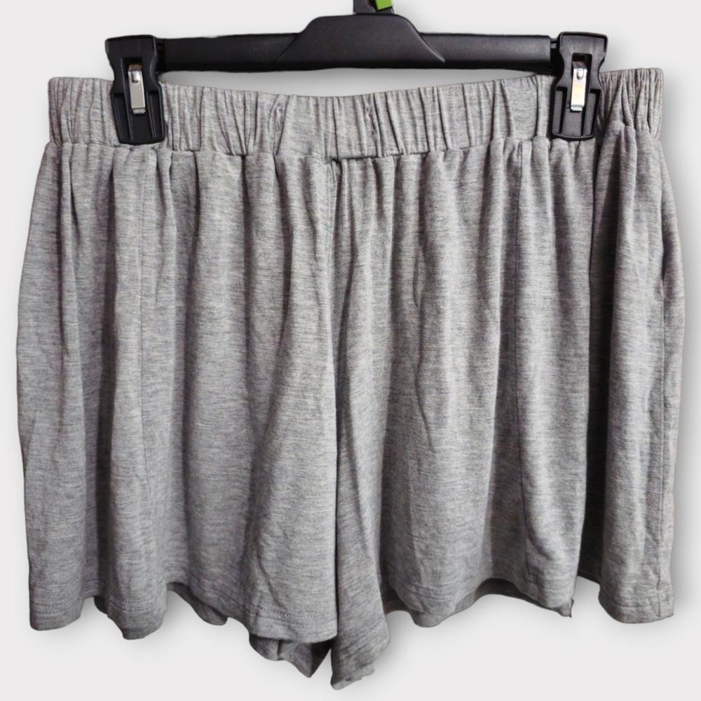 Talulah Cozy Sleep Shorts,  Size Large, Heather Gray
